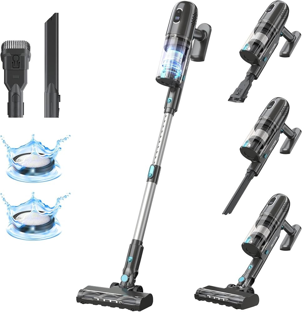 Cordless Vacuum Cleaner, 38Kpa Powerful Stick Vacuum with Brushless Motor, LED Touch Display, 45 ... | Amazon (US)
