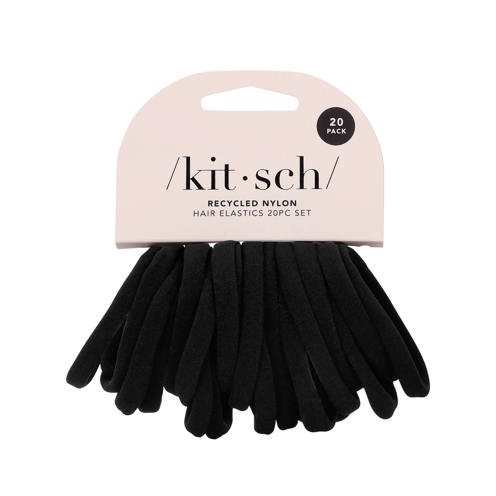 Kitsch 20-pack Elastic Hair Ties, Black | Kohl's