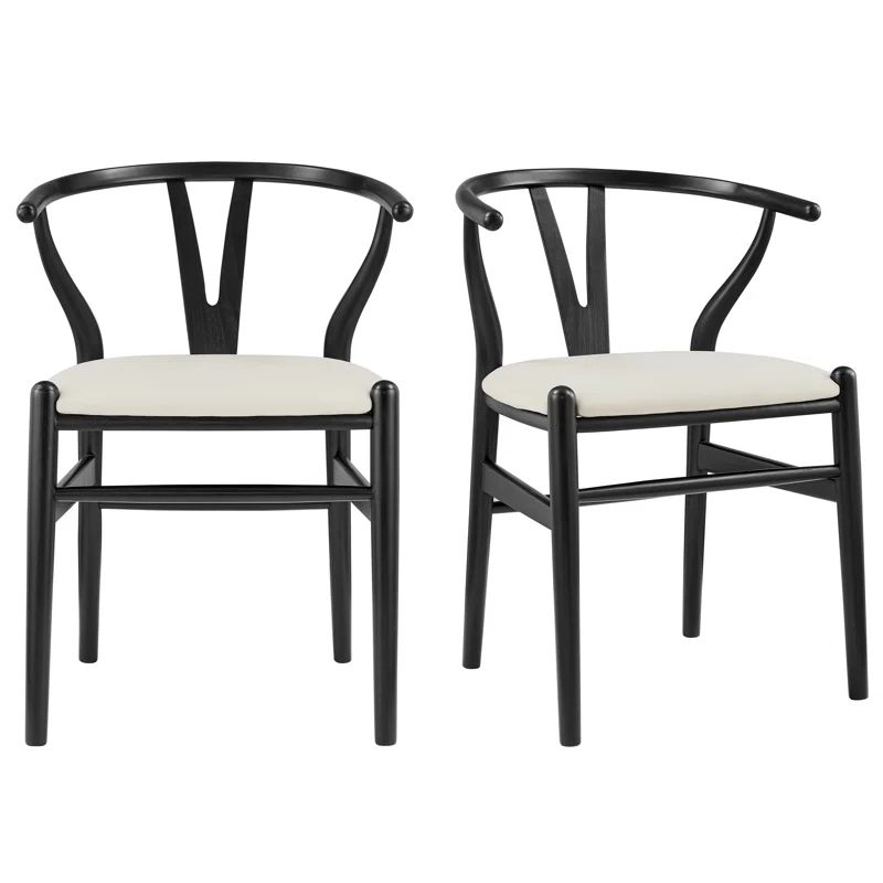 Fairbanks Velvet Upholstered Wishbone Arm Chair (Set of 2) | Wayfair North America