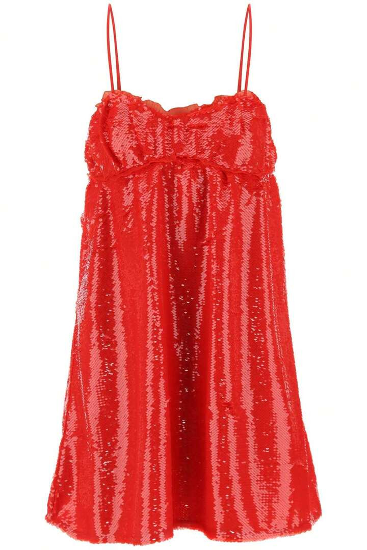 Solid Color Sequined Cami Dress | SHEIN