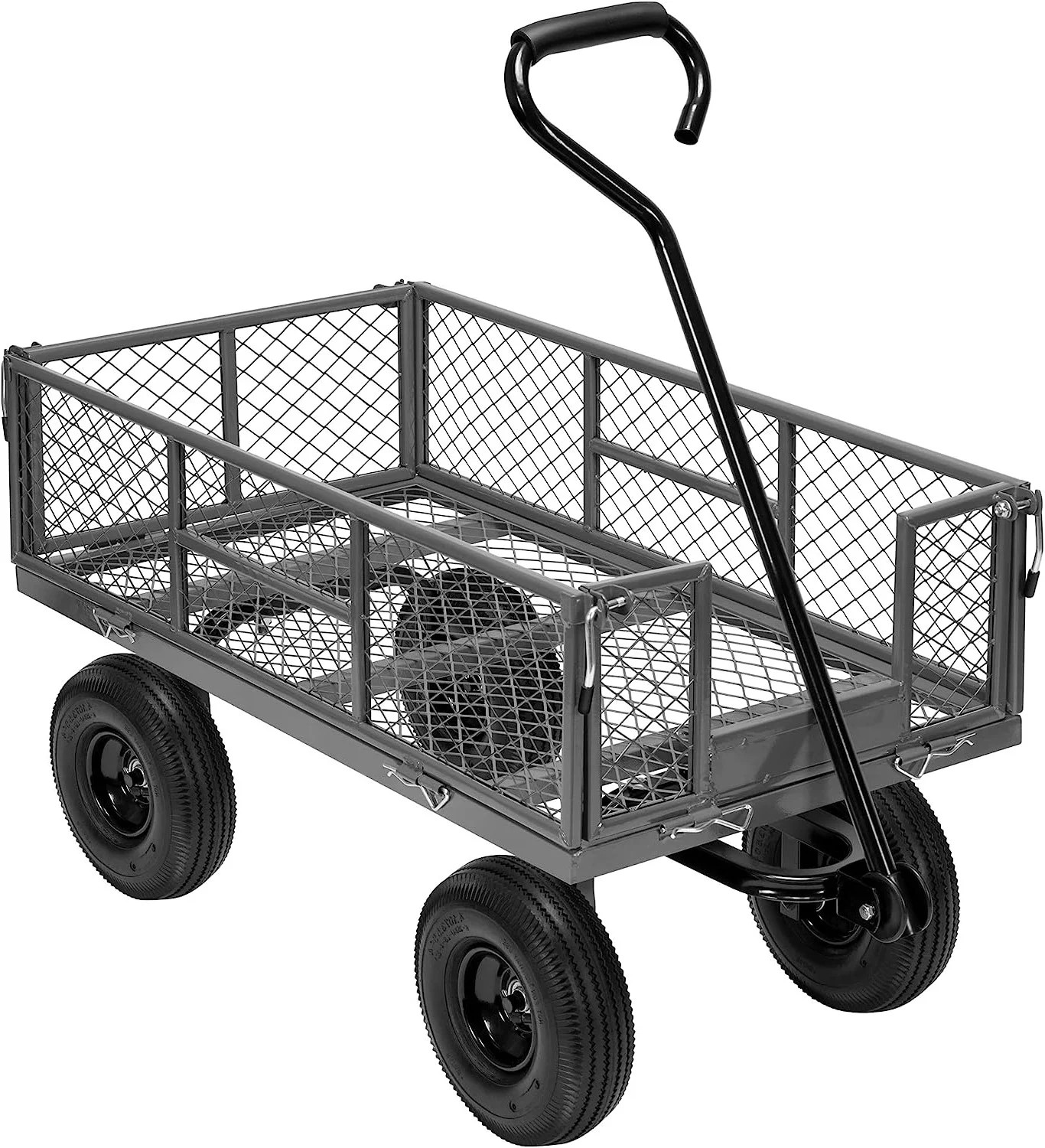 SPECSTAR Mesh Steel Garden Cart 880lb. Capacity, 38" x 21" with Removable Sides and 10 inch Wheel... | Walmart (US)