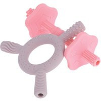 Hollow Sensory Tube Teethers | Pink/Plum | Nuby (US)