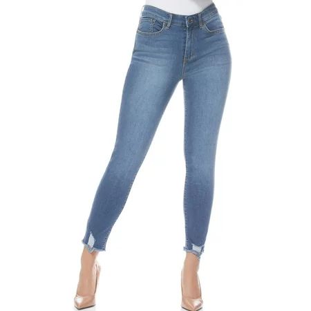 Sofia Jeans Rosa Curvy Ripped Hem High Waist Ankle Jean Women's | Walmart (US)