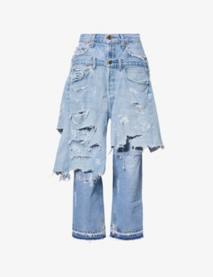 Overlay Straight-Leg Denim Jeans | Selfridges
