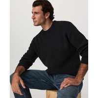 Vuori Denver Waffle Crew Neck T-Shirt Sweater | Black | XL | Vuori Clothing (US & Canada)