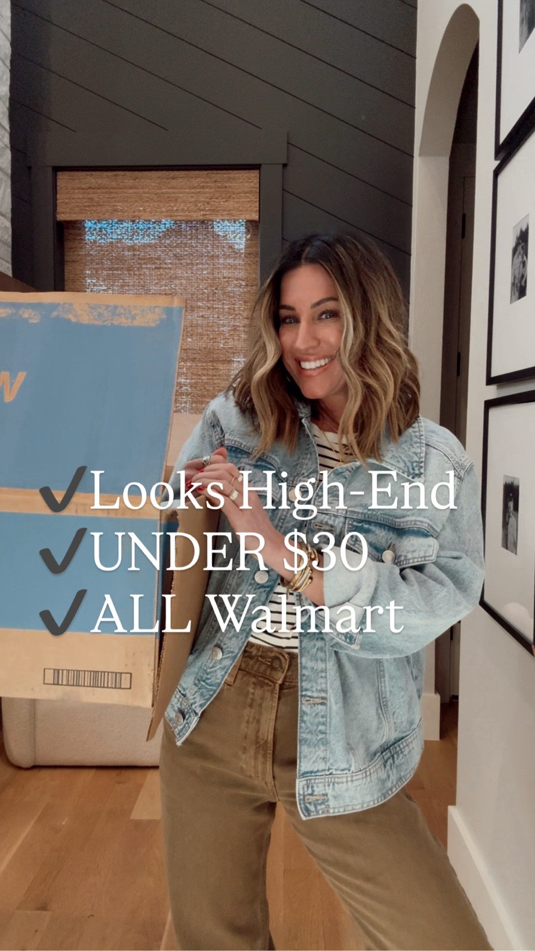 Walmart finds that look and feel SO high end! I’m so, so excited about these! 🤩
Sizing info: 
Denim jacket: small 
Striped tee: small
White long sleeve: small 
White sweater: small 
Maxi skirt: xs
Jeans: xs
Sweat set: xs pants, small top