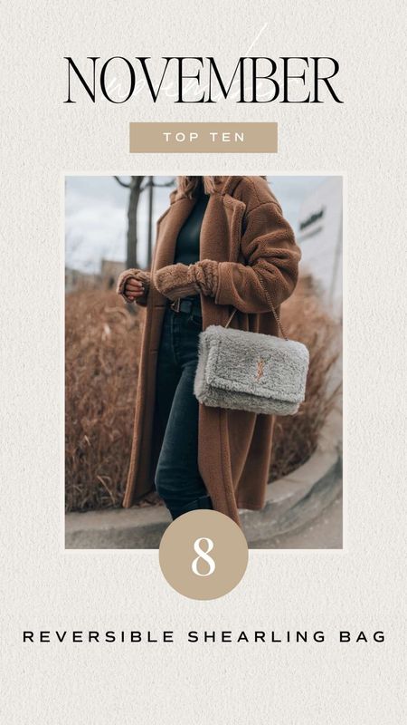 Cella Jane blog November top ten best sellers. YSL Reversible shearling bag. So gorgeous and would make a beautiful luxe gift  

#LTKGiftGuide #LTKstyletip #LTKitbag