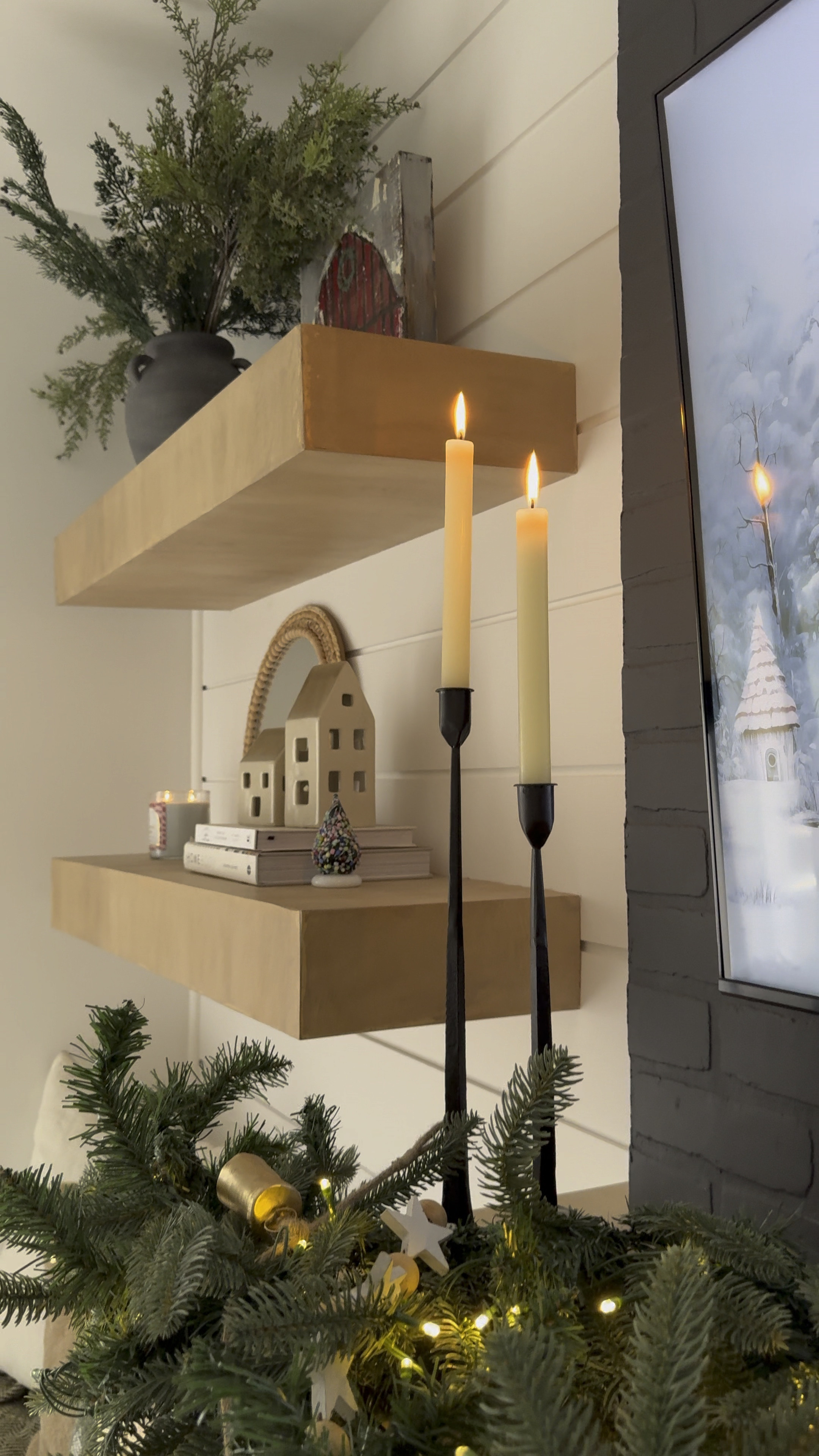 Love these candlesticks! 🕯️

Christmas decor idea for living room. Mantle Christmas decor

#LTKHome #LTKHoliday #LTKWatchNow