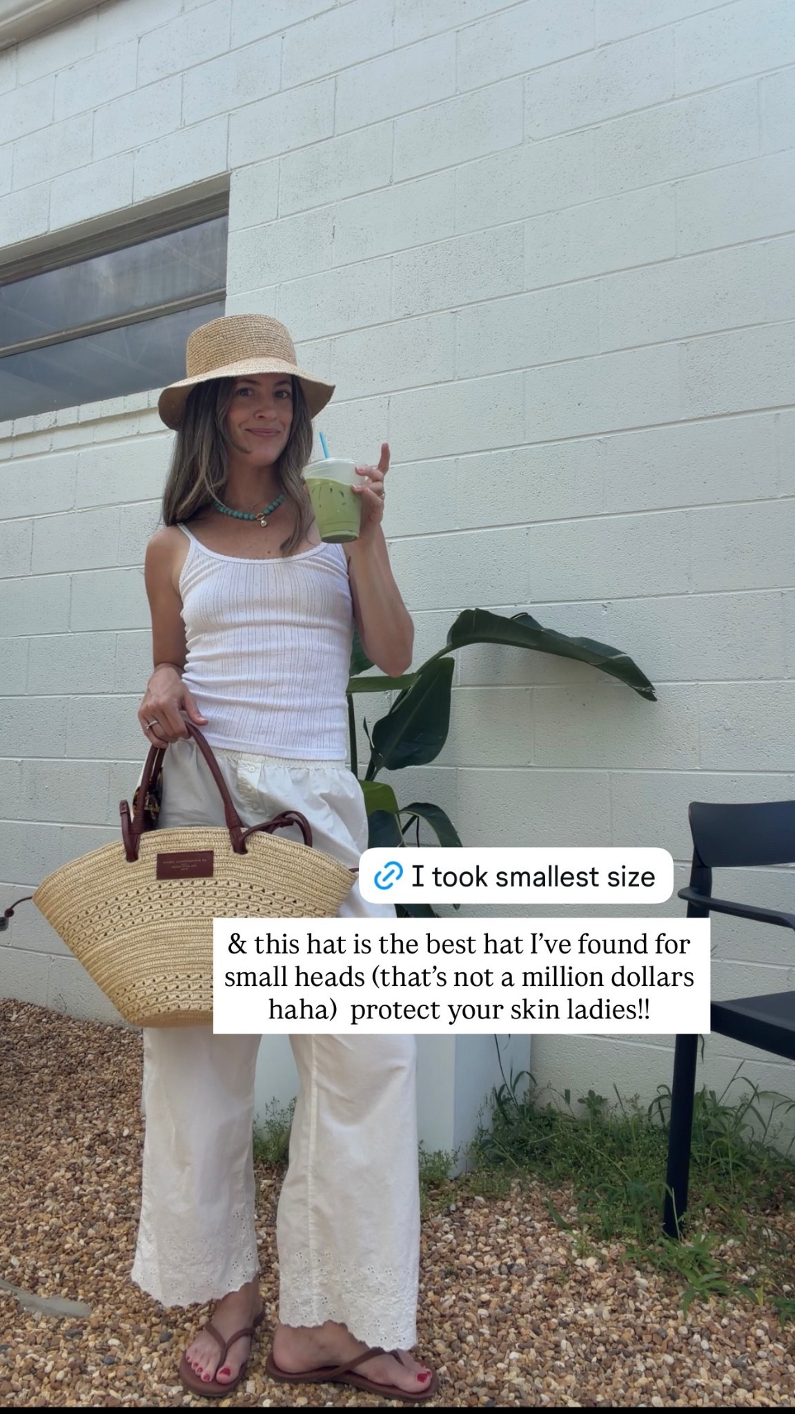 & this hat is the best hat I’ve found for small heads (that’s not a million dollars haha)  protect your skin ladies!!