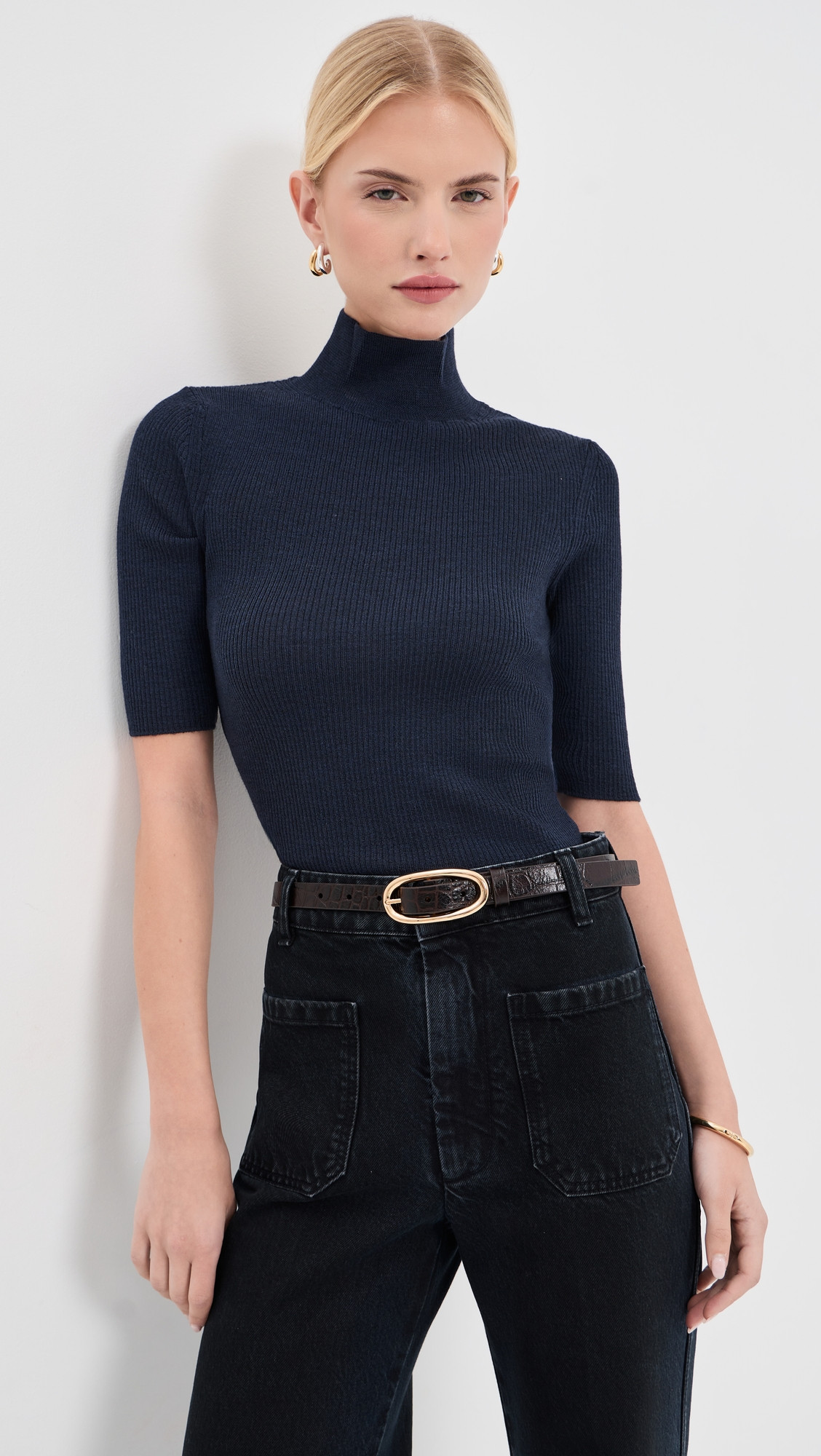 Veronica Beard Alastair Pullover Heritage Navy Melange M | Shopbop
