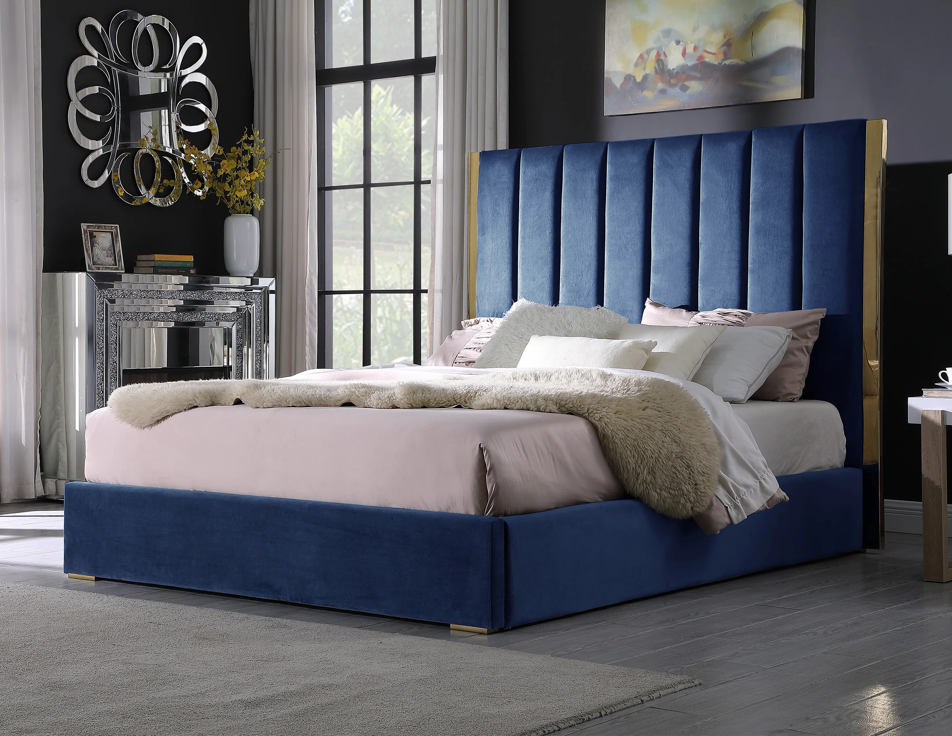 Willa Arlo™ Interiors Solid Wood and Upholstered Low Profile Platform Bed & Reviews - Wayfair C... | Wayfair North America