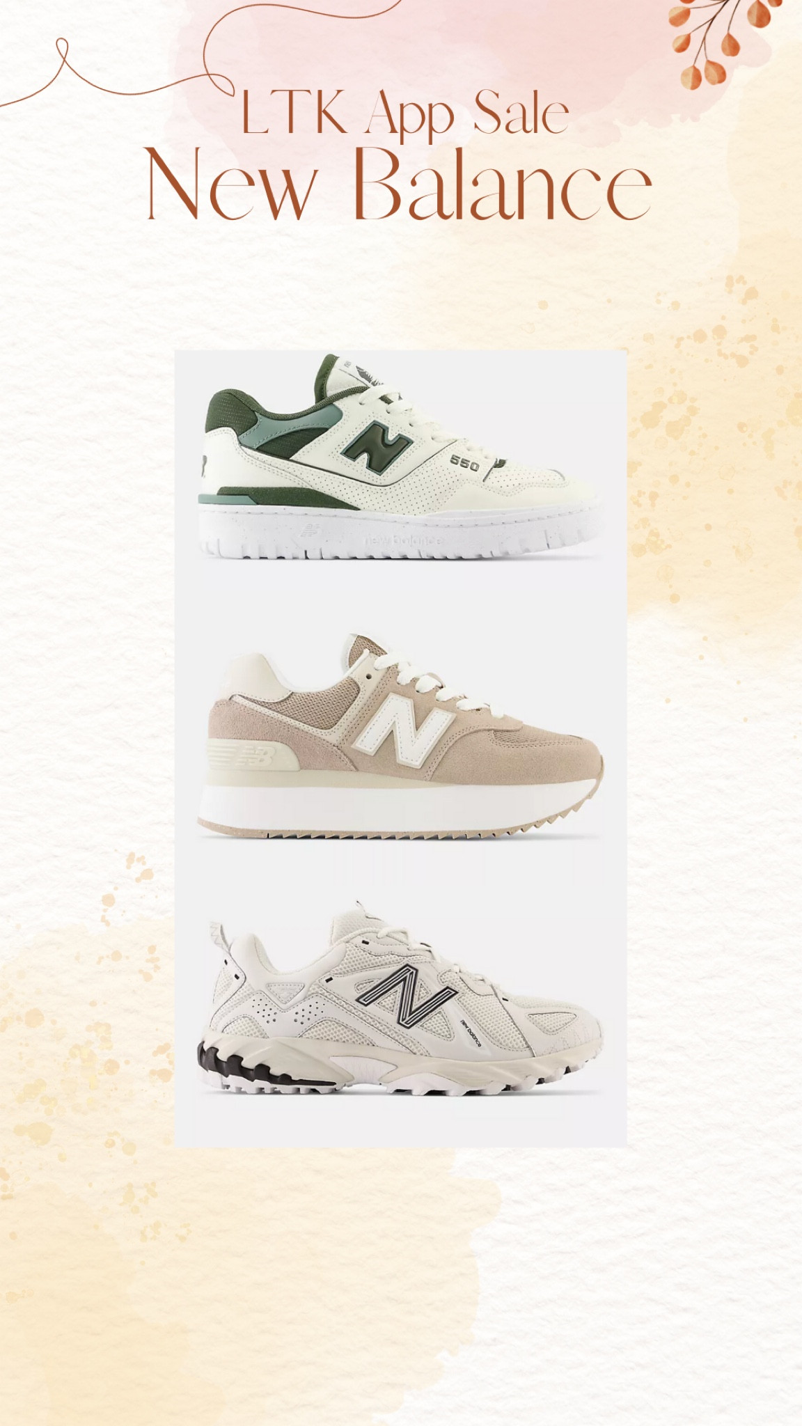 New balance sneaks on sale until November 22nd! Up to 30% off :


Thanksgiving outfit
Christmas decor
Christmas tree
holiday outfits 
Gift guide 
Holiday dress
Holiday party outfit
Boots
Sweater dress
Garland 

#LTKGiftGuide #LTKsalealert #LTKCyberWeek