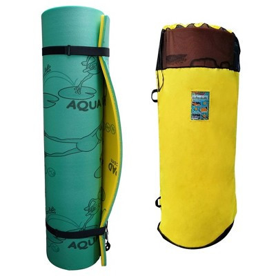 Aqua Lily Pad ALP18 Water Mat Playground Floating Foam Pad Bundle with Custom Fit Mesh Vented Portable Nylon Storage Bag, Yellow | Target