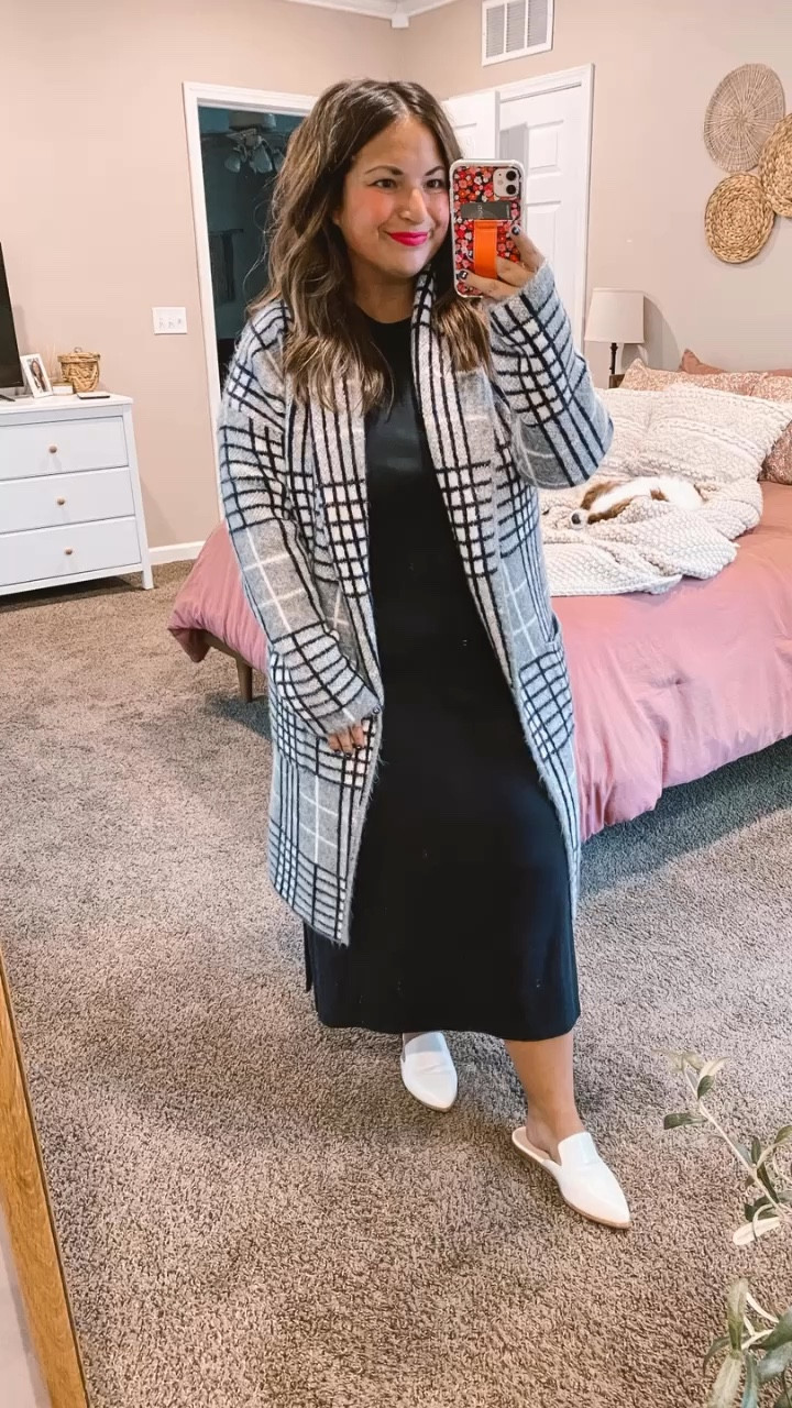 Super cozy neutral fit! Dress & mules are Amazon, cardigan is Target.

mules: fit true to size // wearing a 5
dress: fits true to size // wearing a large
jacket: fits true to size // wearing a medium / large

#LTKFindsUnder100 #LTKFindsUnder50 #LTKStyleTip