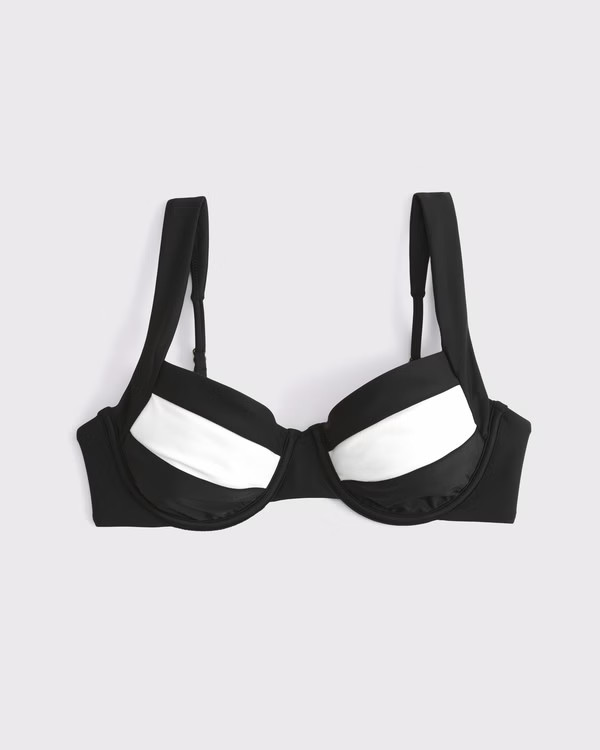 Wide Strap Underwire Bikini Top | Abercrombie & Fitch (US)