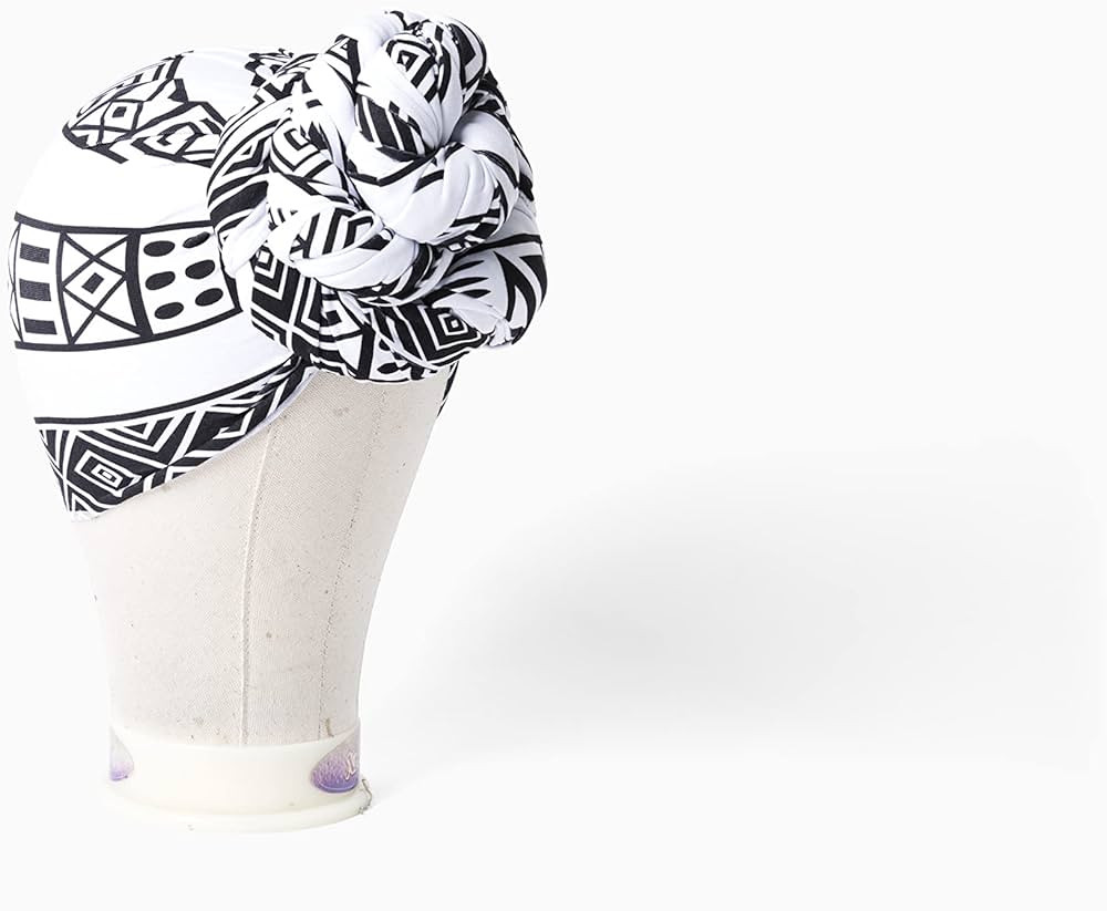 Black and White Head Wrap – Women’s Fashion Head Scarf – Wide, Non-Slip Hair Accessories | Amazon (US)