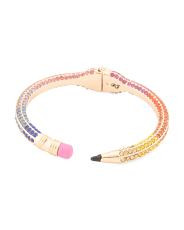 Rainbow Crystal Pencil Bangle Bracelet | TJ Maxx