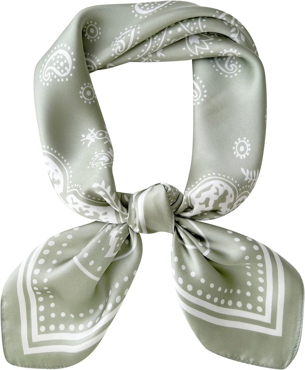 Mokoomiss Silk Feeling Scarf Medium Square Satin Head Scarf for Women 27.5 × 27.5 inches | Amazon (US)