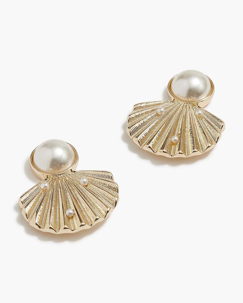 Pearl seashell statement earrings | J.Crew Factory