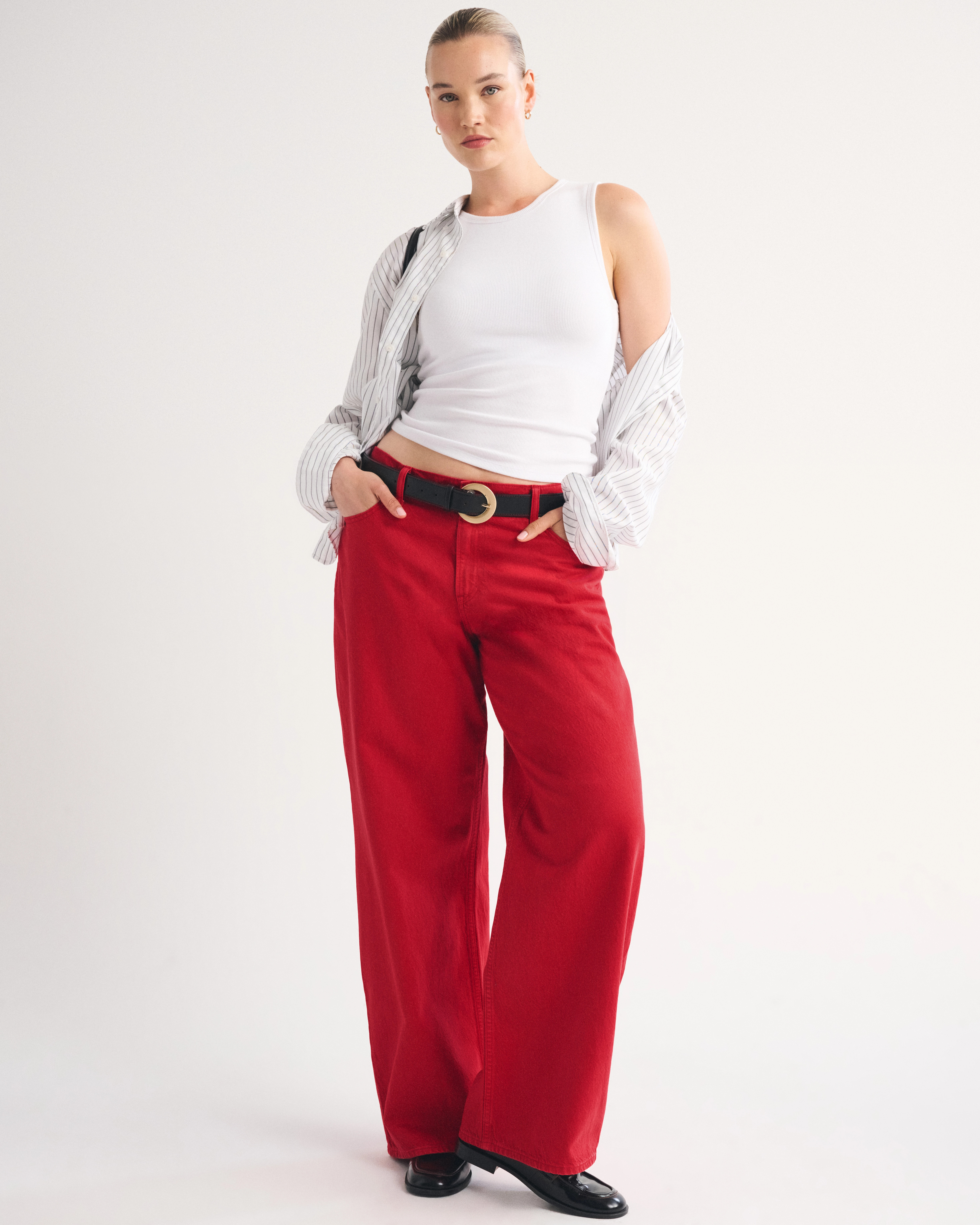 Curve Love Low Rise Ultra Loose Jean | Abercrombie & Fitch (US)