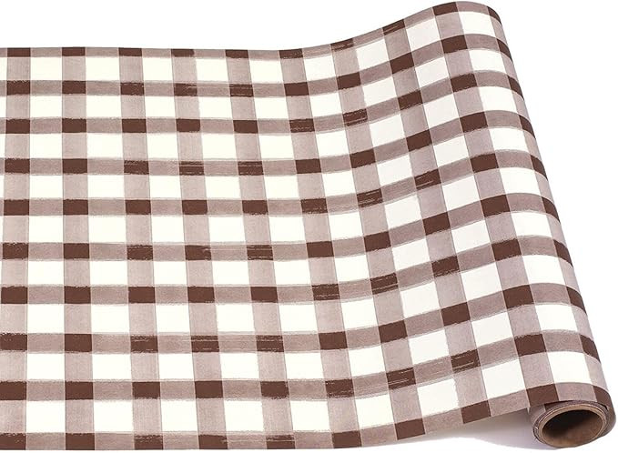 Hester & Cook Paper Table Runner 20" x 25' Roll (Brown Painted Check) | Amazon (US)