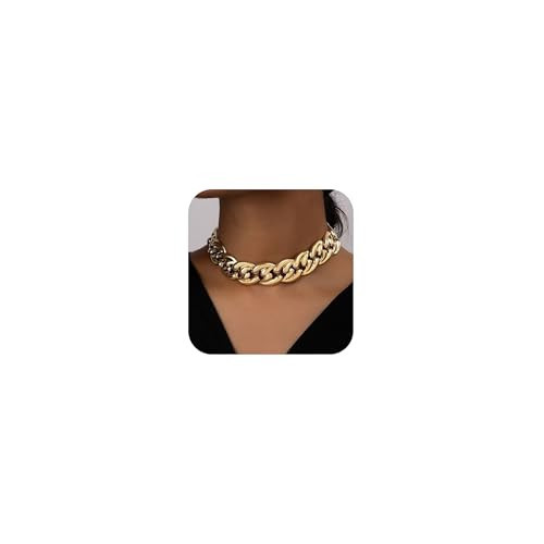 choice of all Chunky Gold Necklace Statement Necklace for Women Punk Chunky Chain Necklaces Dainty Gold Choker Accessories Jewelry for Women Trendy | Amazon (US)