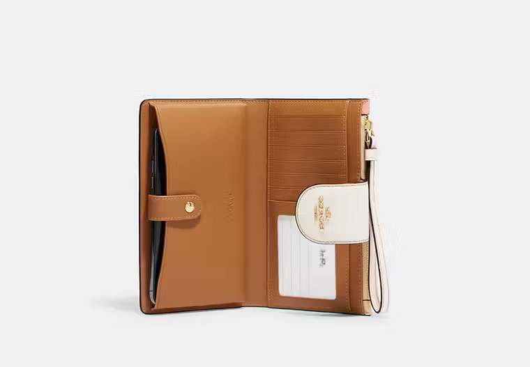 Tech Wallet In Signature Canvas With Floral Cluster Print | Coach Outlet US