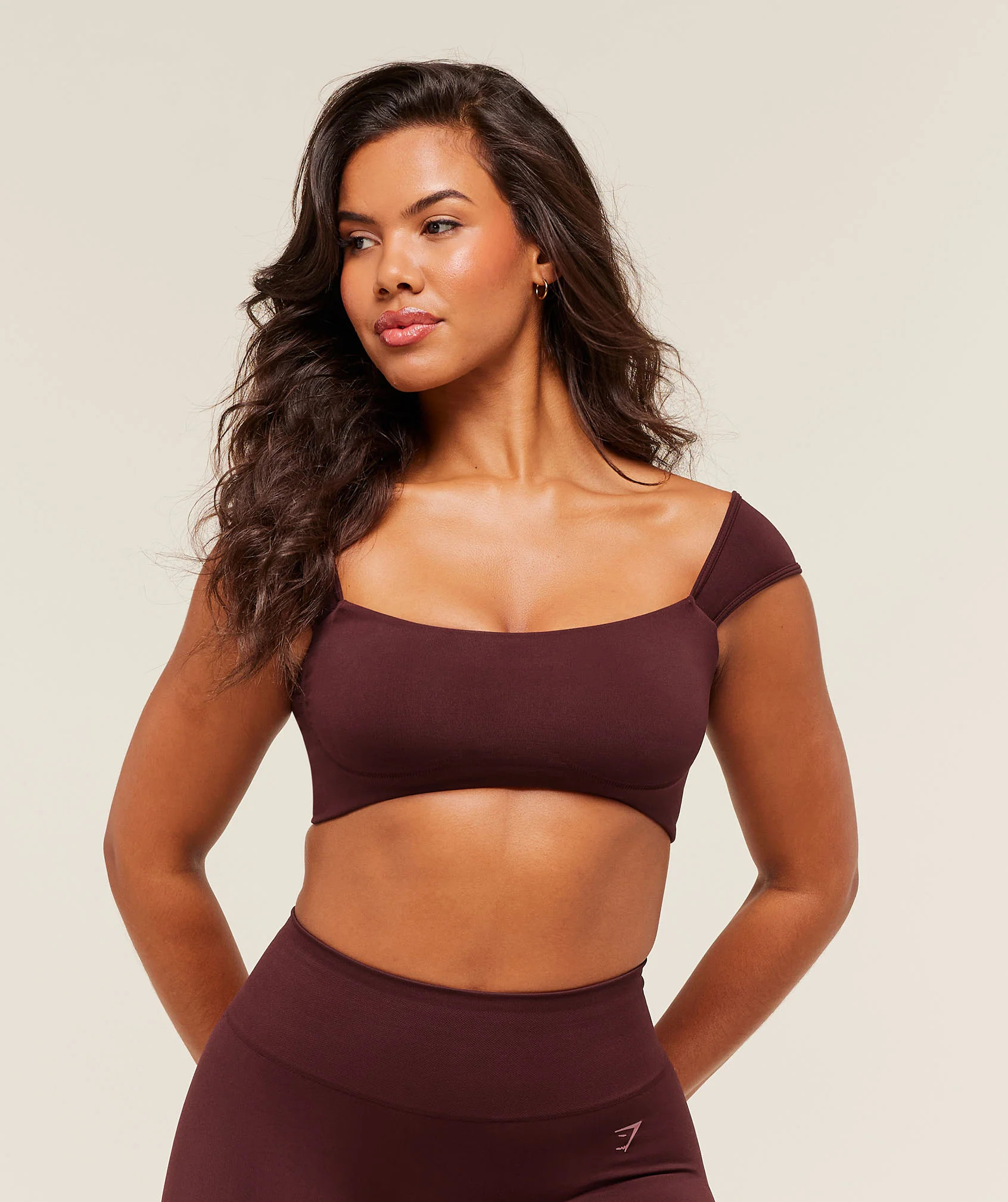 Gymshark Soft Sculpt Cap Sleeve Bralette - Rich Maroon | Gymshark US