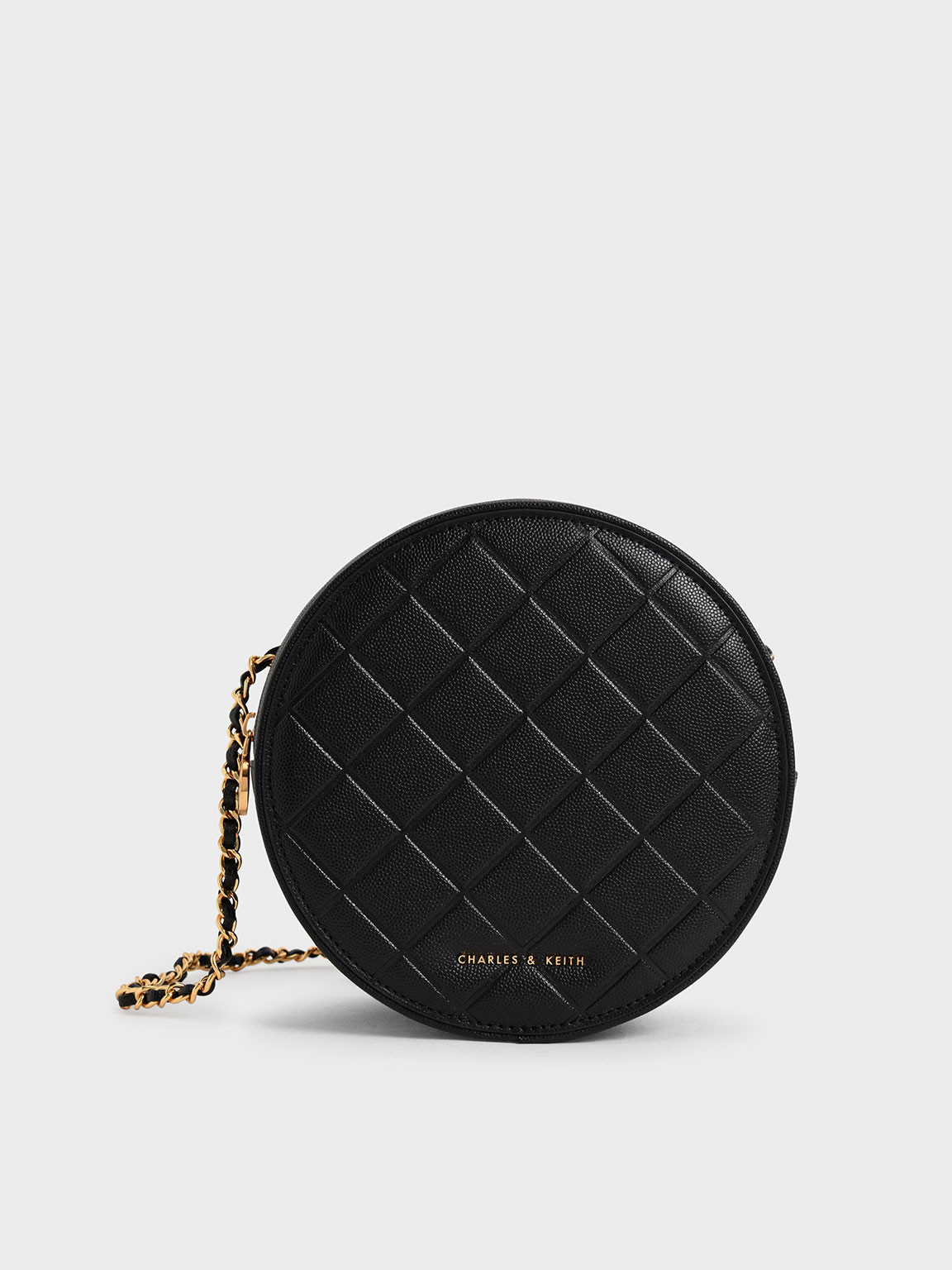 Kwan Quilted Circle Bag
 - Black | Charles & Keith UK