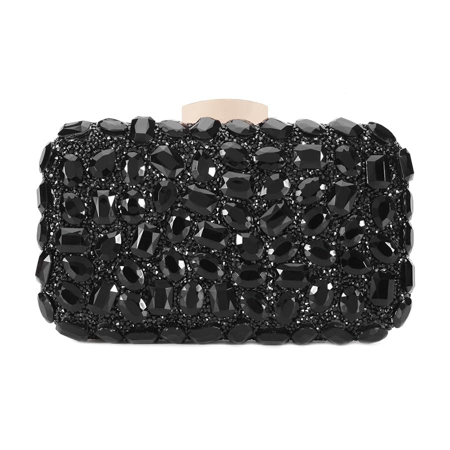 Gemstone Clutch Purses for Women Wedding Party, Rhinestone Purse Crystal Evening Bag for Women Ev... | Amazon (US)