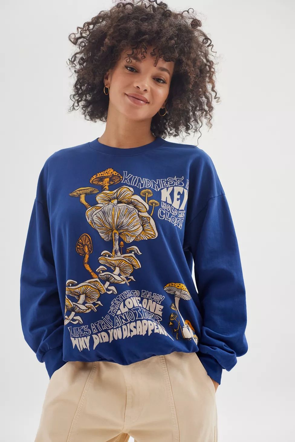 Project Social T Mushroom Oversized Sweatshirt | Urban Outfitters (US and RoW)