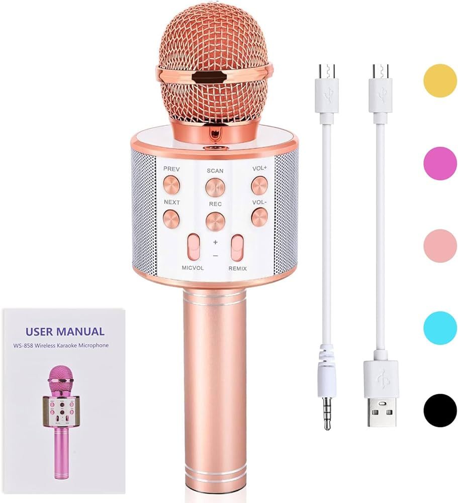 Dodosky Toys for Girls Age 5-12, Wireless Bluetooth Karaoke Microphone for Kids Popular Toys for ... | Amazon (US)