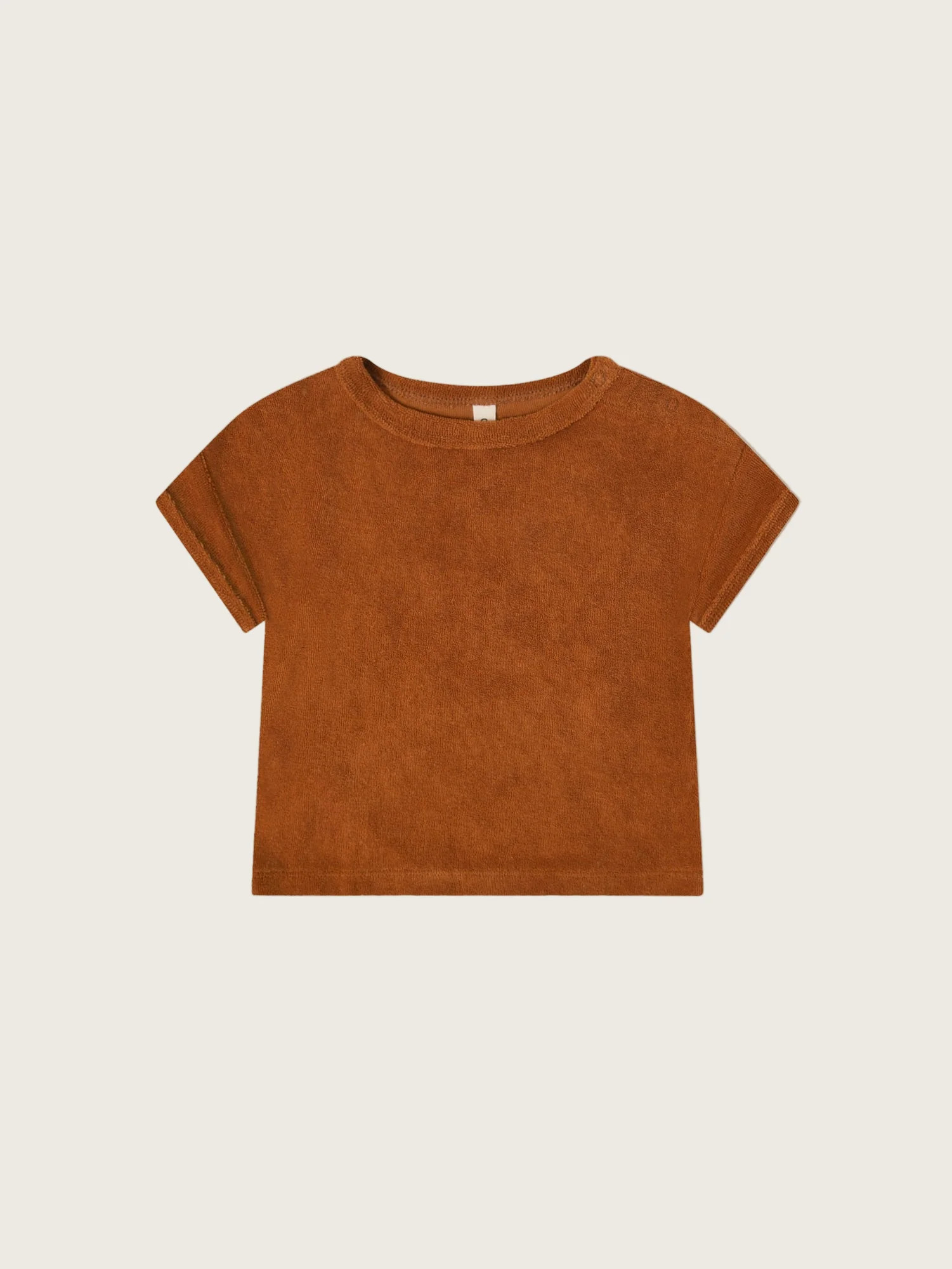 Terracotta Terry Boxy T-shirt | Organic Zoo