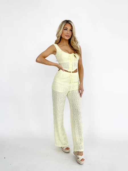 Lemonade Lace Pants | Lane 201 Boutique