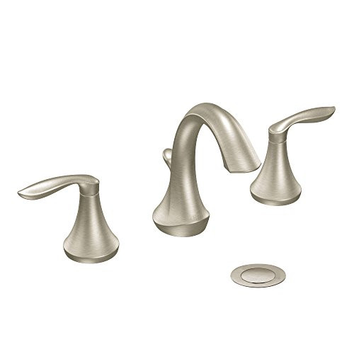 Moen T6420BN Eva Two-Handle High-Arc 8-Inch Widespread Bathroom Faucet, Valve Required, Brushed Nick | Amazon (US)