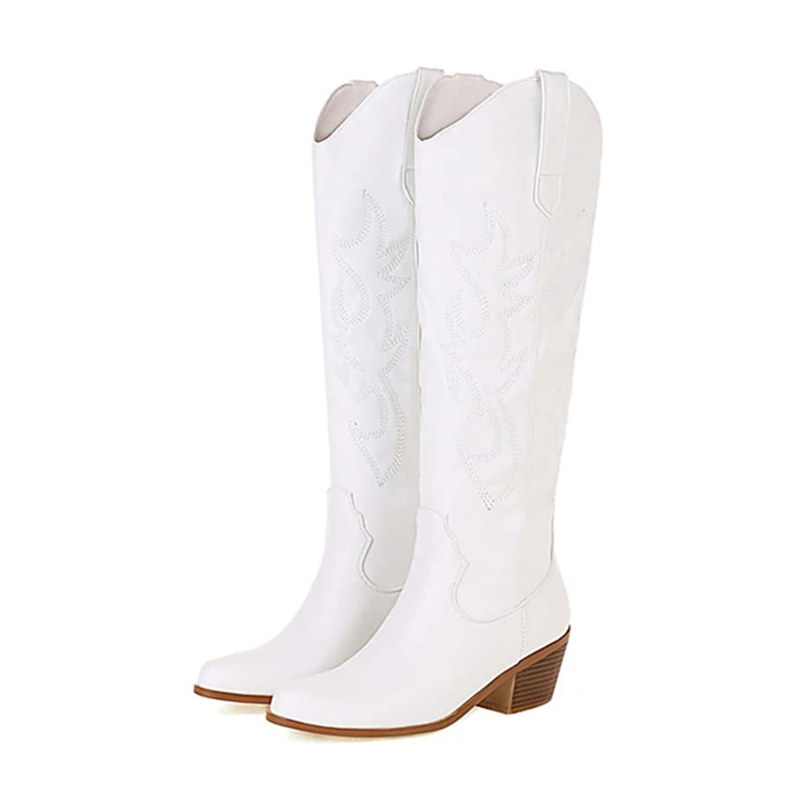 Cowboy Boots for Women Retro Printed Western Cowgirl Boots Pull On Pointed Toe Fashion Boots (Col... | Amazon (US)