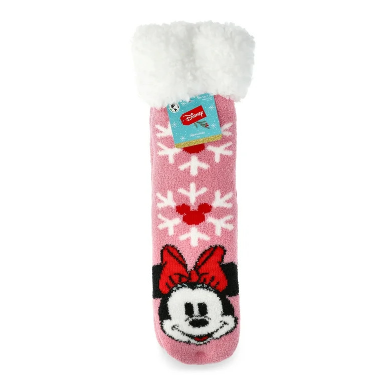 Disney Minnie Mouse Women's Holiday Slipper Socks, 1-Pack, Size 4-10 | Walmart (US)
