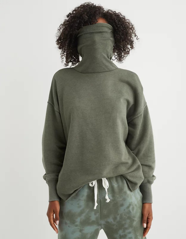 Aerie Fleece Turtleneck | American Eagle Outfitters (US & CA)