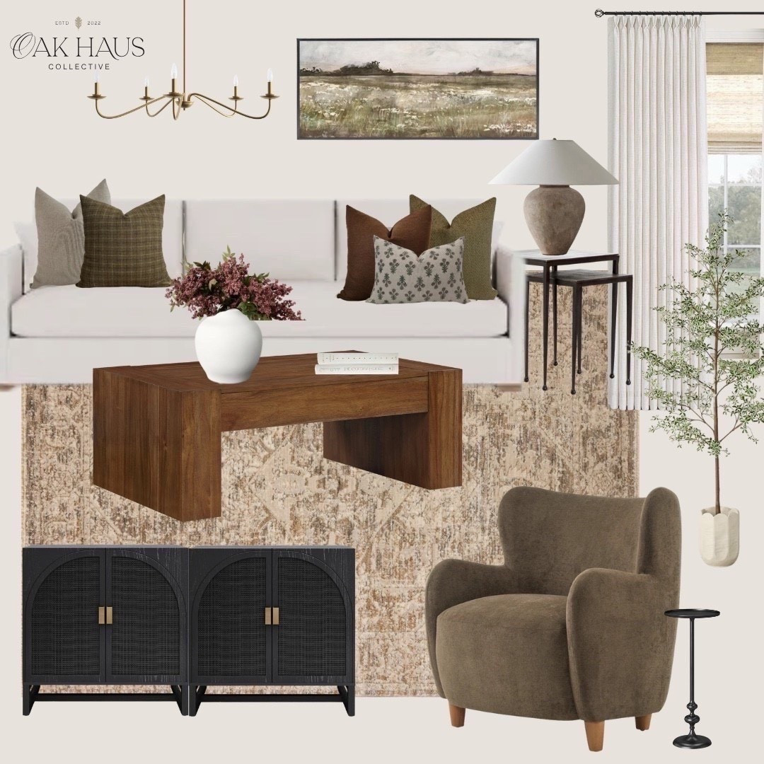 ✨Done-for-you-Design | Modern Transitional Living Room 

living room, living room sofa, affordable sofa, modern sofa, neutral sofa, living room design, living room rug, neutral rug, brown chair, accent chairs, living room accent chair, two door cabinet, side tables, coffee table,

#LTKHome