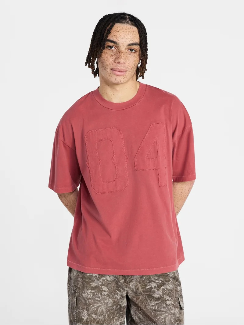 No Boundaries Boxy Number Tee with Short Sleeves, Men's XS-5XL | Walmart (US)