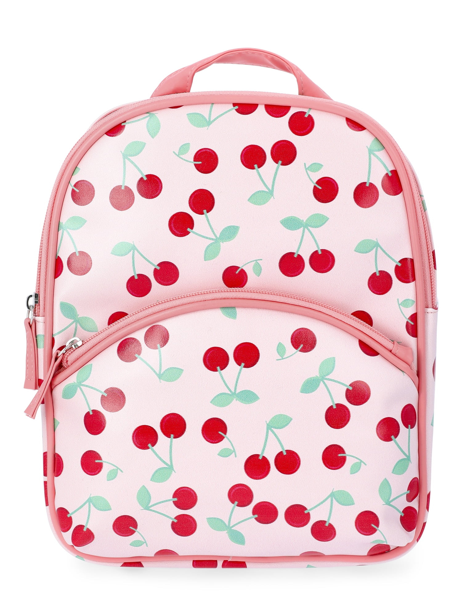 Wonder Nation Girls Cherry Print Mini Backpack, Pink | Walmart (US)