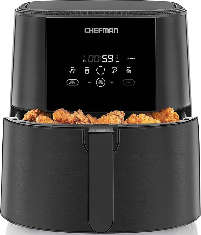 Chefman TurboFry Touch Air Fryer, 8-Quart Family Size, One-Touch Digital Controls for Healthy Coo... | Amazon (US)