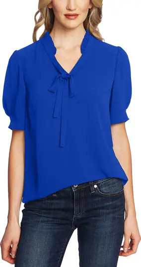 Ruffle Tie Neck Top | Nordstrom