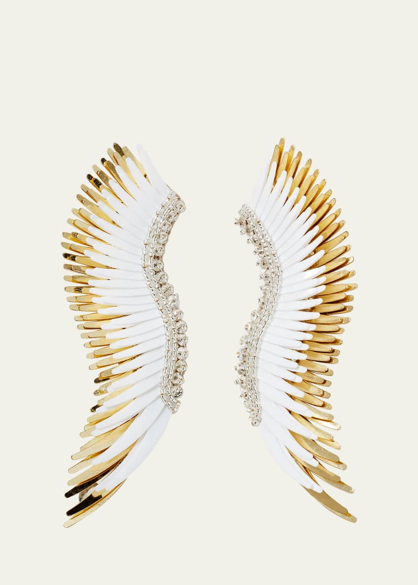 Mignonne Gavigan Madeline Beaded Statement Earrings, White/Golden | Bergdorf Goodman