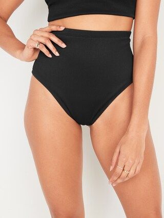Extra High-Waisted French-Cut Bikini Swim Bottoms for Women | Old Navy (US)
