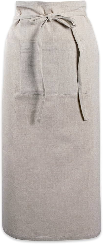 DII 100% Cotton Solid Chambray Kitchen Set, Bistro Apron, Natural, 1 Piece | Amazon (US)