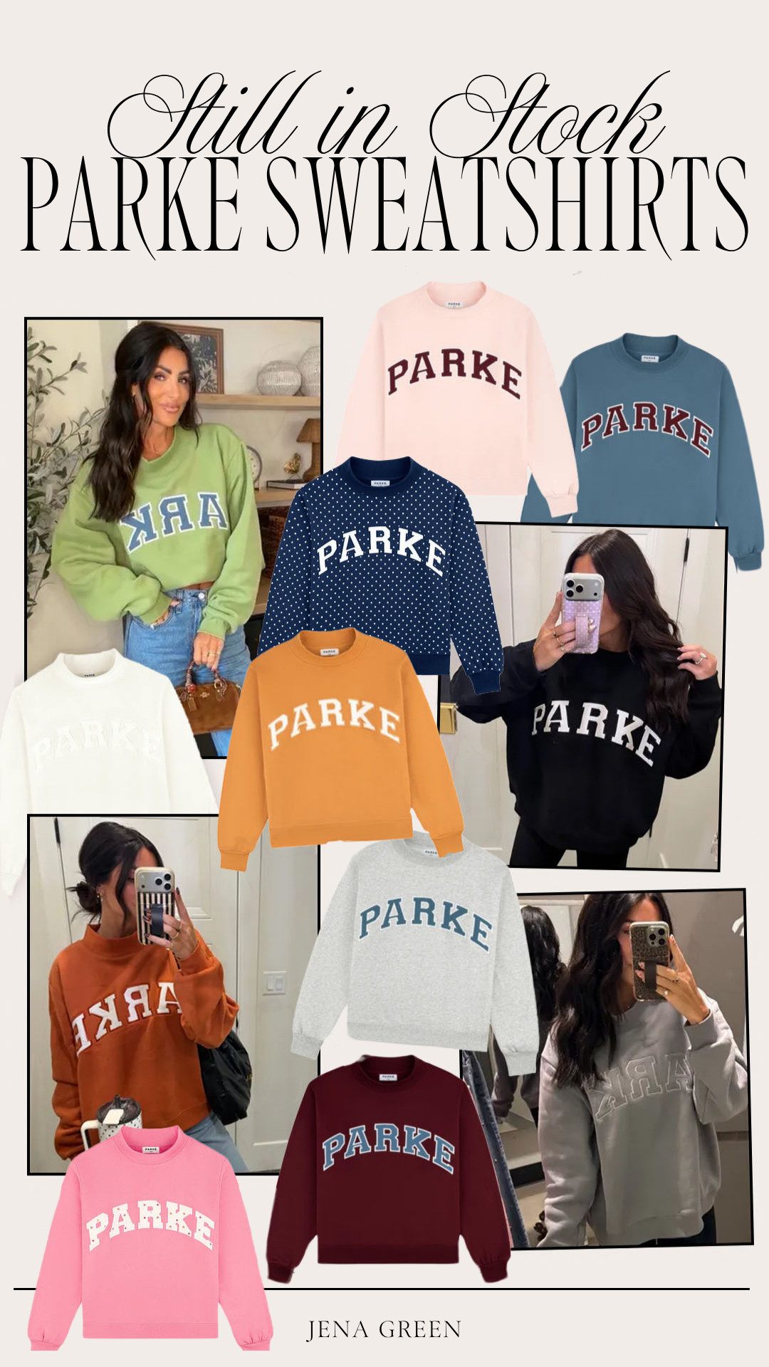 Still in Stock | Parke Sweatshirts | Parke Sweatshirts in Stock 

 #LTKootd #LTKSeasonal