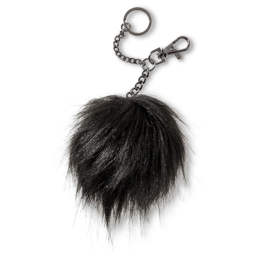 Fur Pom Keychain Black - Merona | Target