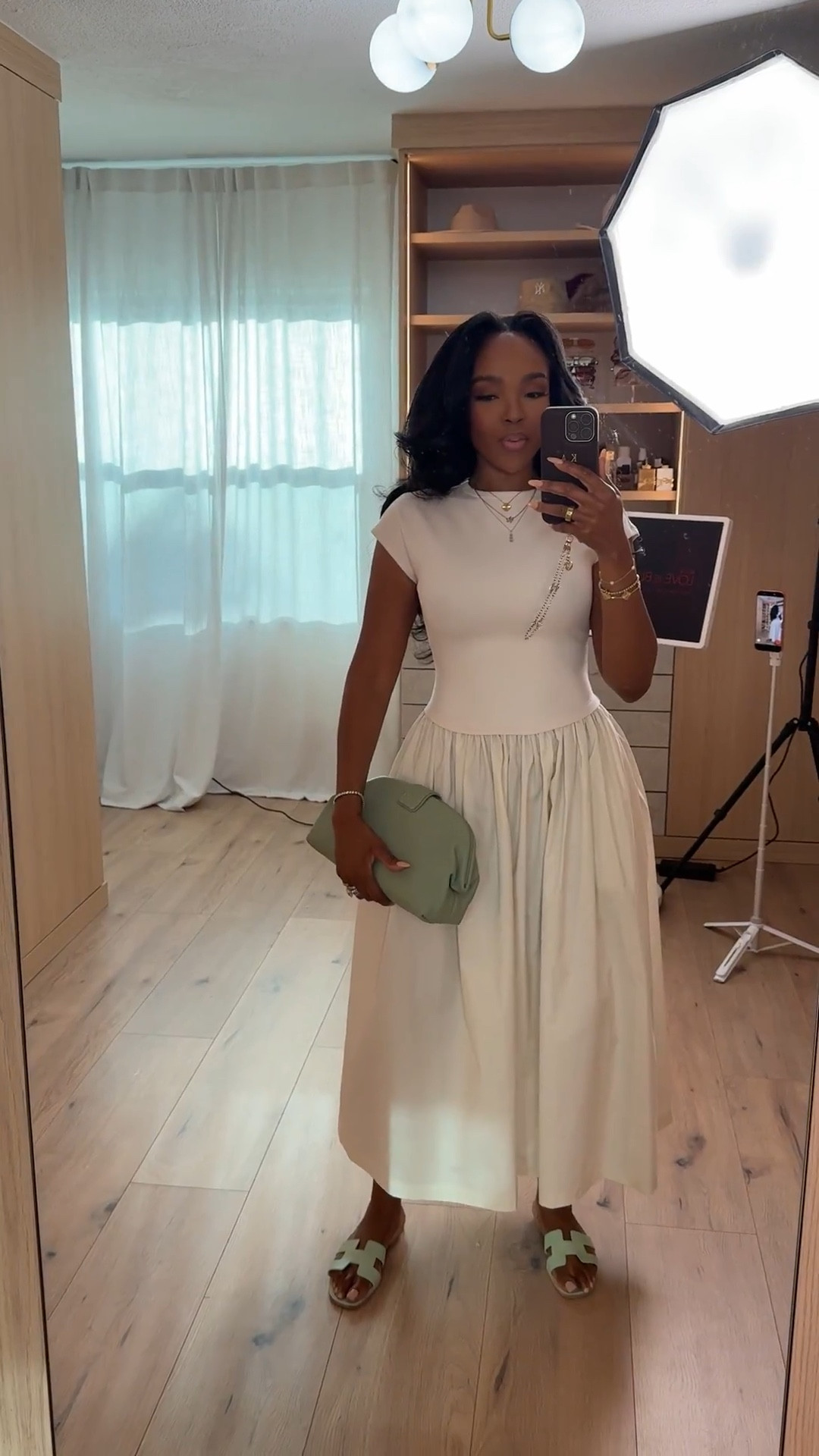 Scroll to shop this effortless neutral midi dress that’s perfect for everyday elevated style. The fitted bodice and flowy skirt create a flattering silhouette, while the soft neutral tone pairs beautifully with sandals and a statement bag.

Perfect for brunch, vacation outfits, casual summer days, travel outfits, and daytime events.

5'4" | 138 lbs | 34D bust | 27" waist | 40" hips

#LTKootd #LTKSpringSale #LTKvlog

#LTKootd #LTKgrwm #LTKdayinmylife