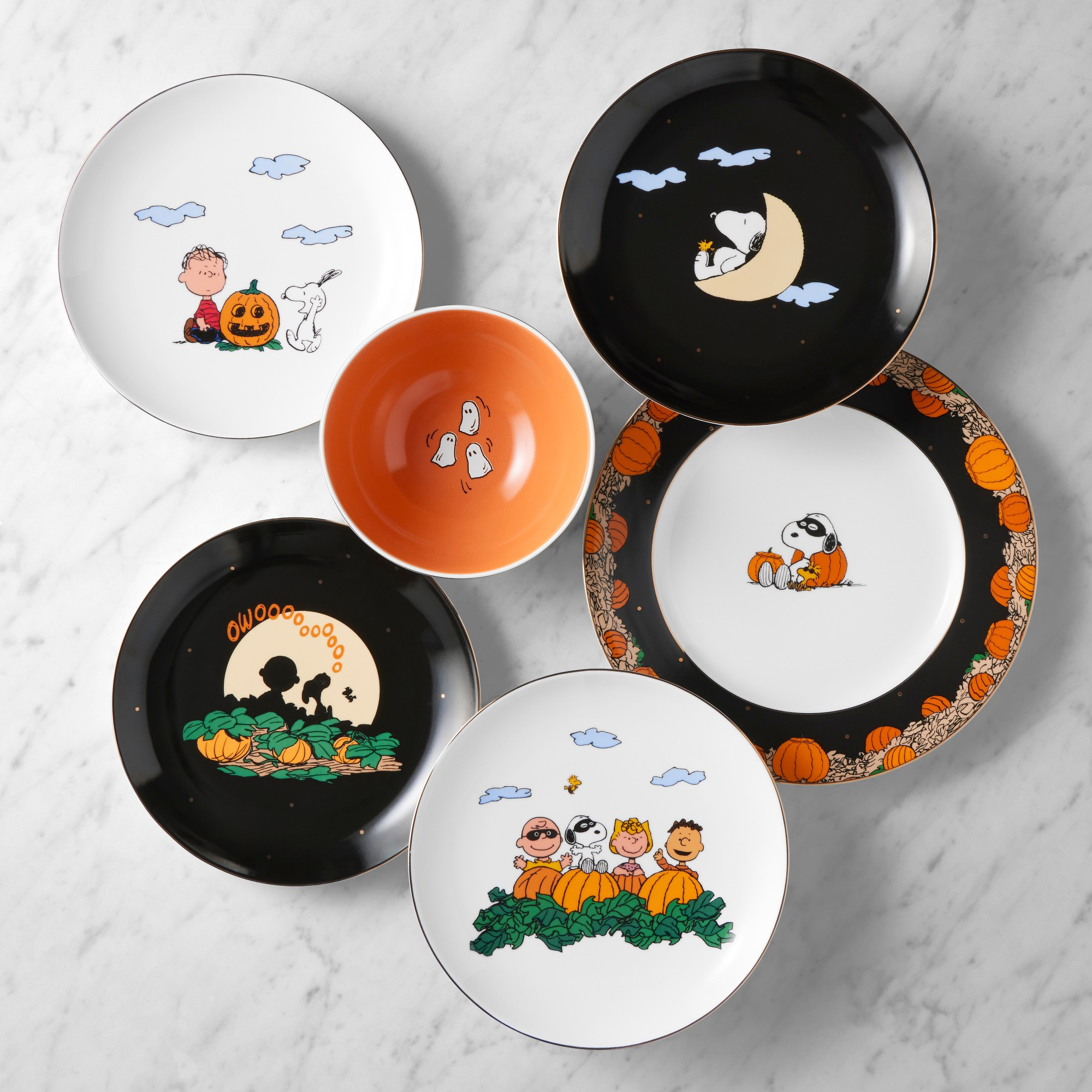 PEANUTS™ x Williams Sonoma The Great Pumpkin 12-Piece Dinnerware Set | Williams-Sonoma